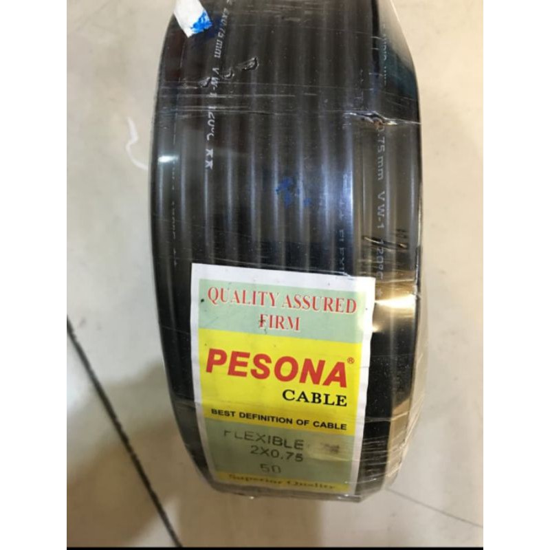 kabel serabut hitam 2x0,75mm kabel hitam serabut 2x0,75 mm