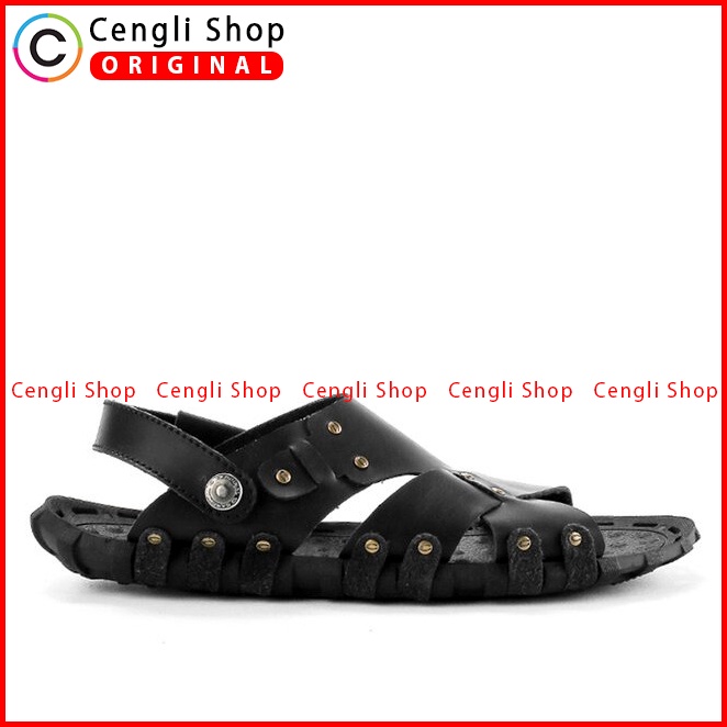 SANDAL SLIDE PRIA CARDINAL ORIGINAL SLINGBACK CASUAL ASLI HITAM CA43