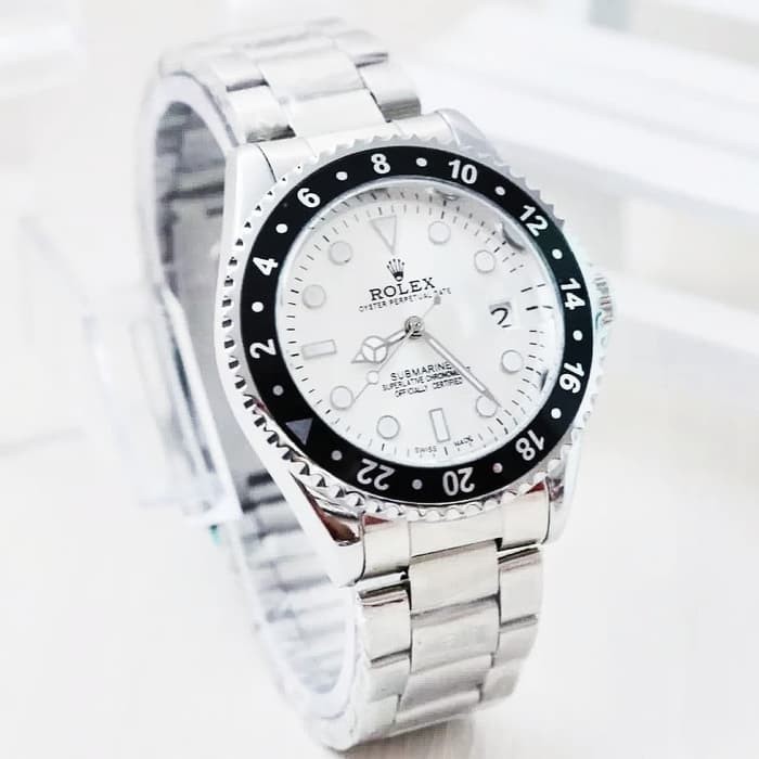 Jam Tangan Rolex Automatic Pria Water Resist Ringan - Silver