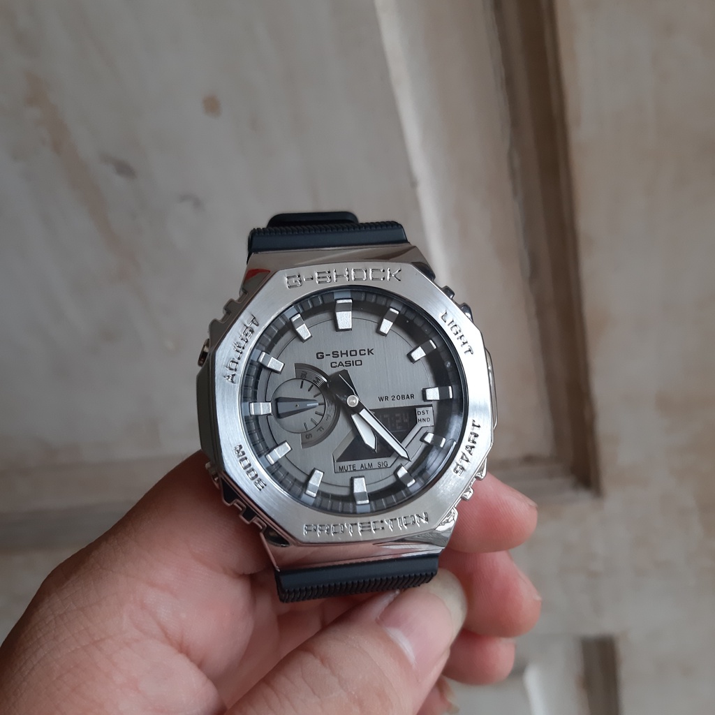 JAM TANGAN PRIA G-SHOCK GM2100 CASE STAINLESS STEEL NEW ARRIVED