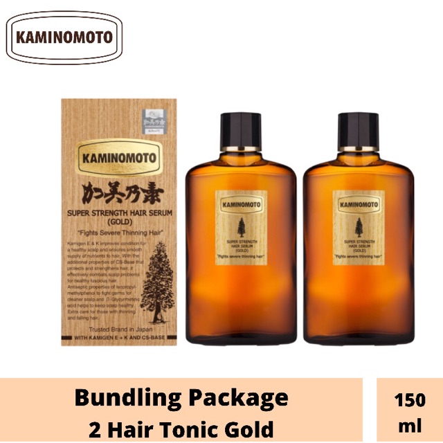 KAMINOMOTO BUNDLING PACKAGE 2 HAIR TONIC GOLD 150