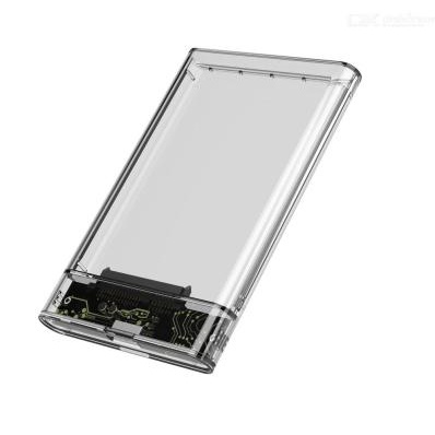 Ssd hdd enclosure gaintech 2.5 sata usb 2.0 transparent gt-hd201 - Casing harddisk external transparan