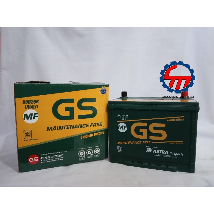 Aki accu Kering GS Astra MF N50Z 12V 60Ah Hino Dutro Kijang Grand Dyna New Colt Diesel Truk Fuso