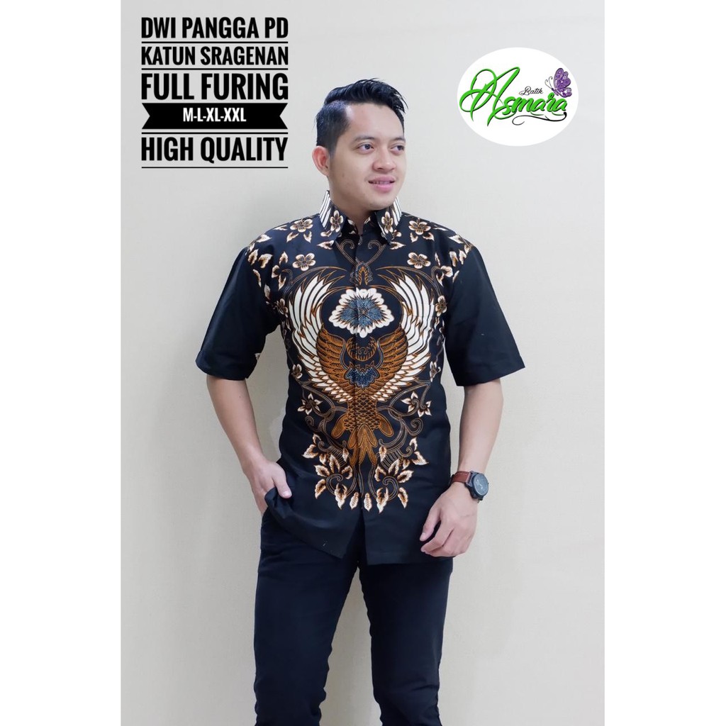 DWI PANGGA ASMARA Kemeja Batik Pria Katun Sragenan Full Furing