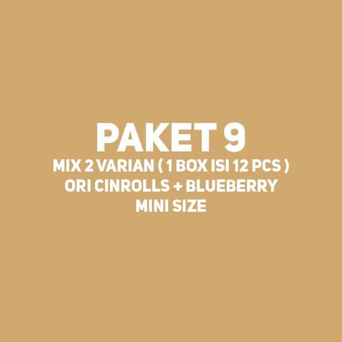 

Paket 9 - Mix 2 Varian Mini Size (Original Cinrolls & Blueberry Rolls)