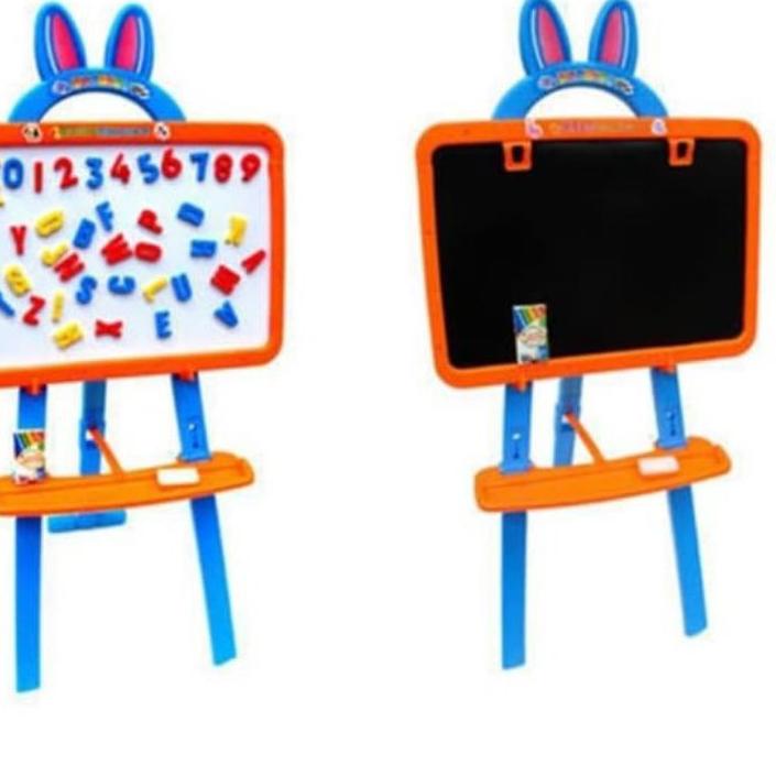 flash sale learning easel 3 in 1 magnet   papan tulis anak magnetic dua sisi whiteboard blackboard h