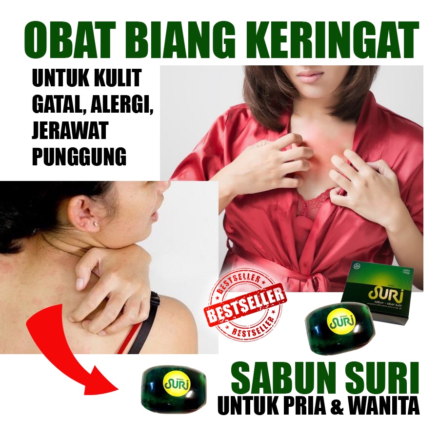 Sabun Suri Obat Gatal Kulit Biang Keringat Jerawat Punggung