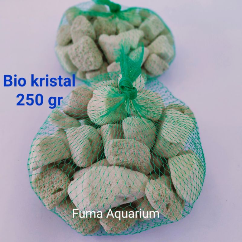 Super Bio kristal CRYSTAL BIO SB200 kemasan jaring 250gr Rumah Bakteri media filter Akuarium Kolam