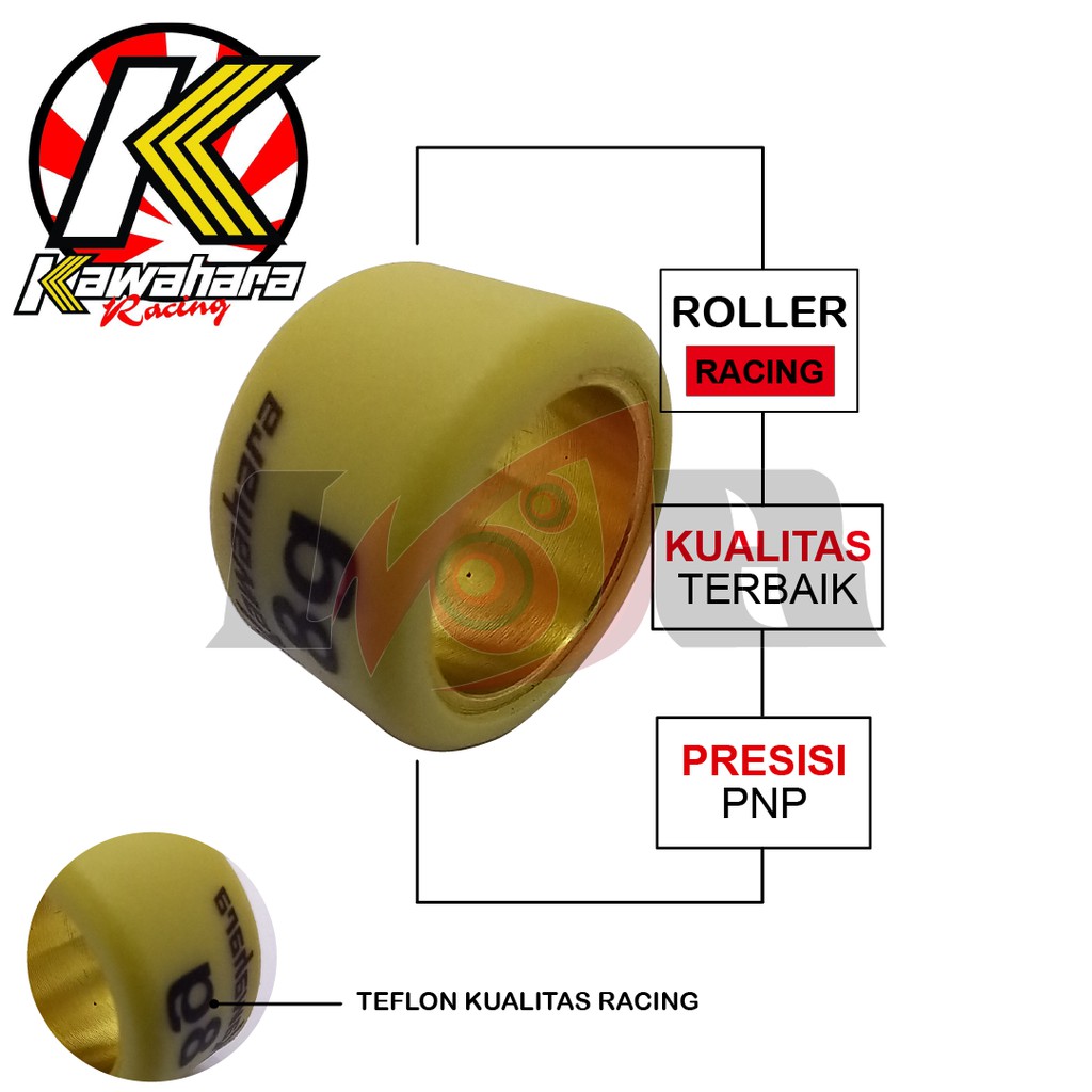 Kawahara Roller Xeon Nmax Aerox M3 Soul-GT N-Max Roler Teflon Racing