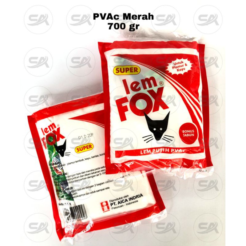 

LEM FOX PVAc MERAH (700gr) LEM PUTIH KAYU PLAMIR SLIME KERTAS