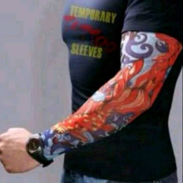 Manset Tangan Sarung Tangan Lengan Motif Tato Temporary Tattoo Sleeves