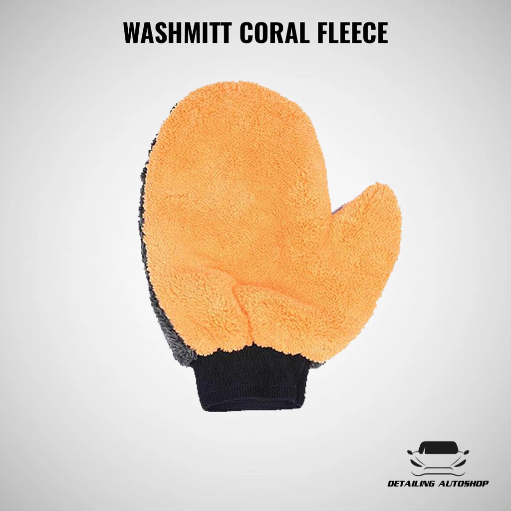 Wash Mitt Coral Fleece