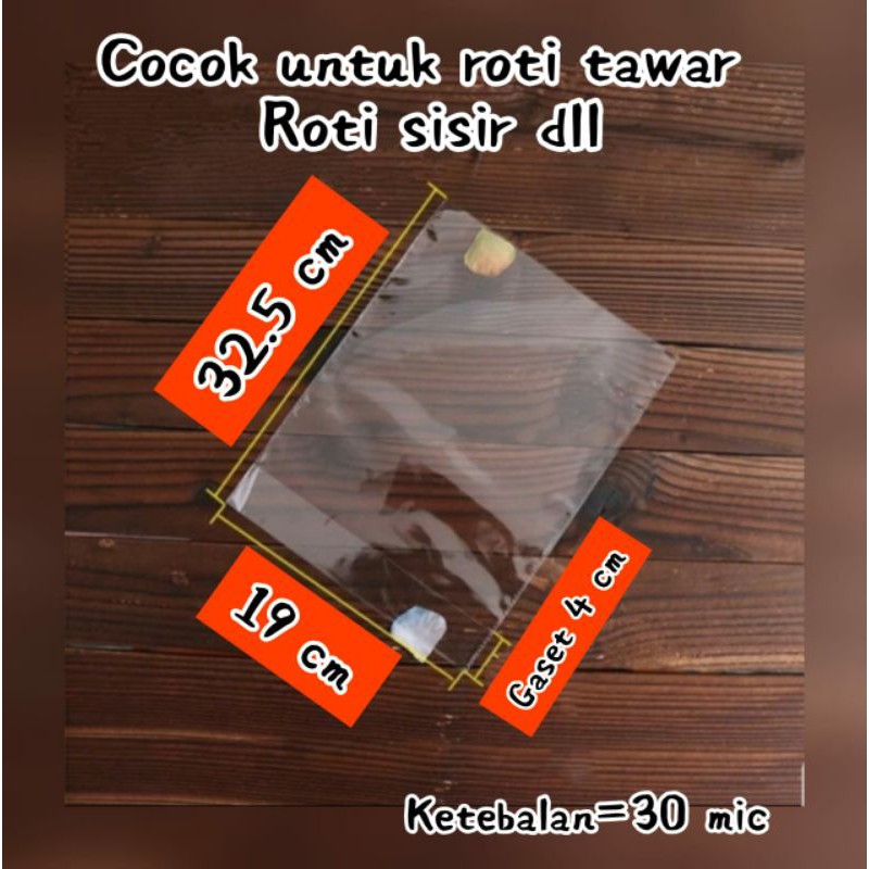 

~30 mic~Plastik OPP roti tawar. parcel dan souvenir uk 19 x 28.5 + Gaset 4 cm