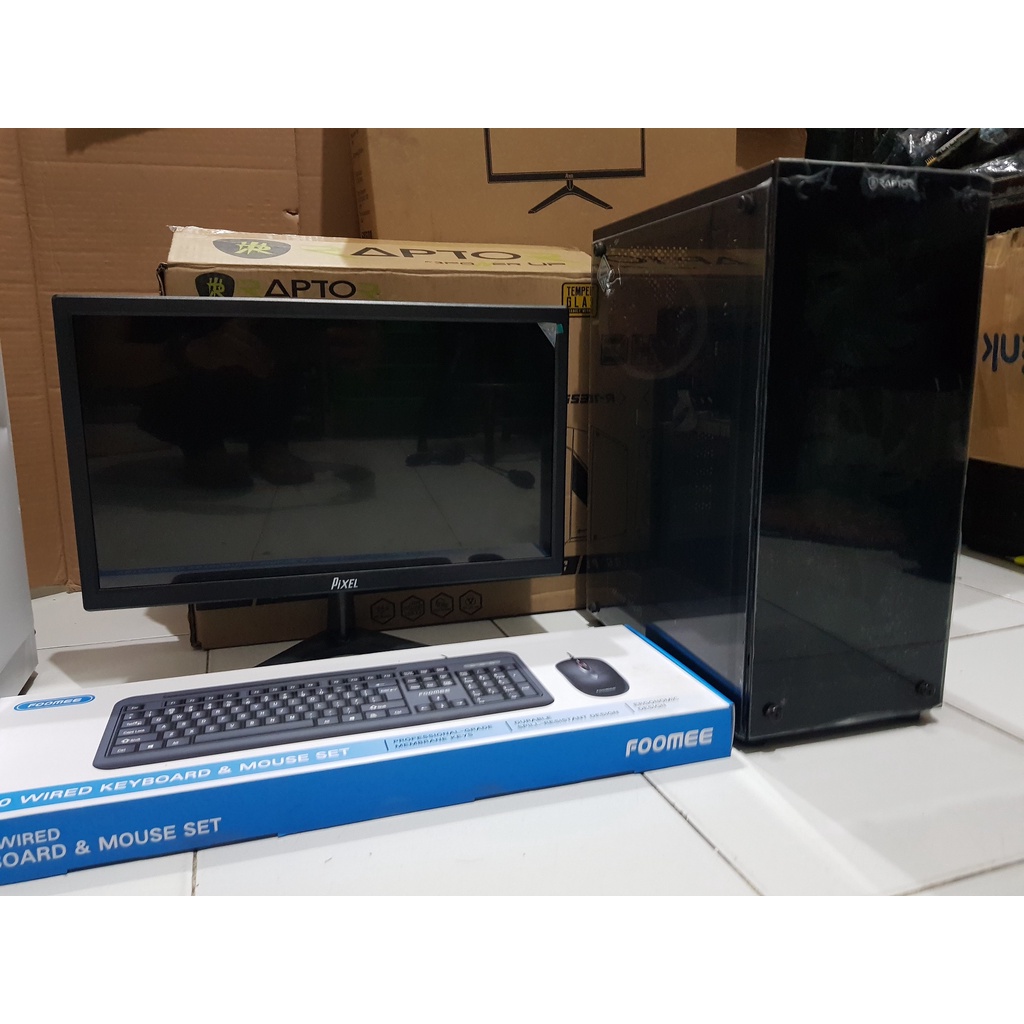 KOMPUTER CORE i7 LENGKAP RAM 8GB SSD 120GB HDD 500GB LED 19&quot; KEY MOUSE