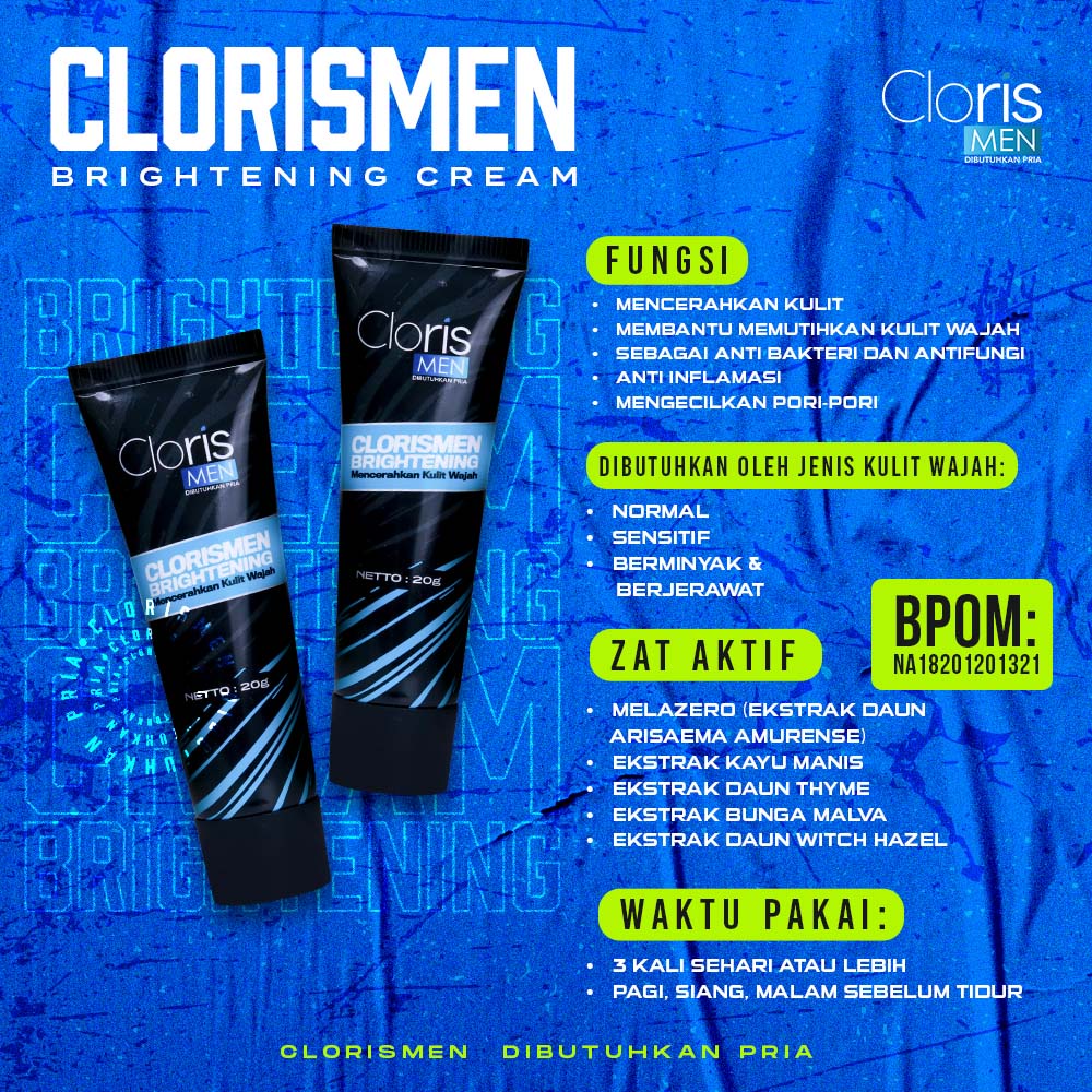 Clorismen PAKET BRIGHTENING SERIES Skincare Pencerah Wajah Kusam Pemutih Wajah Pria Glowing Ampuh Bpom Original