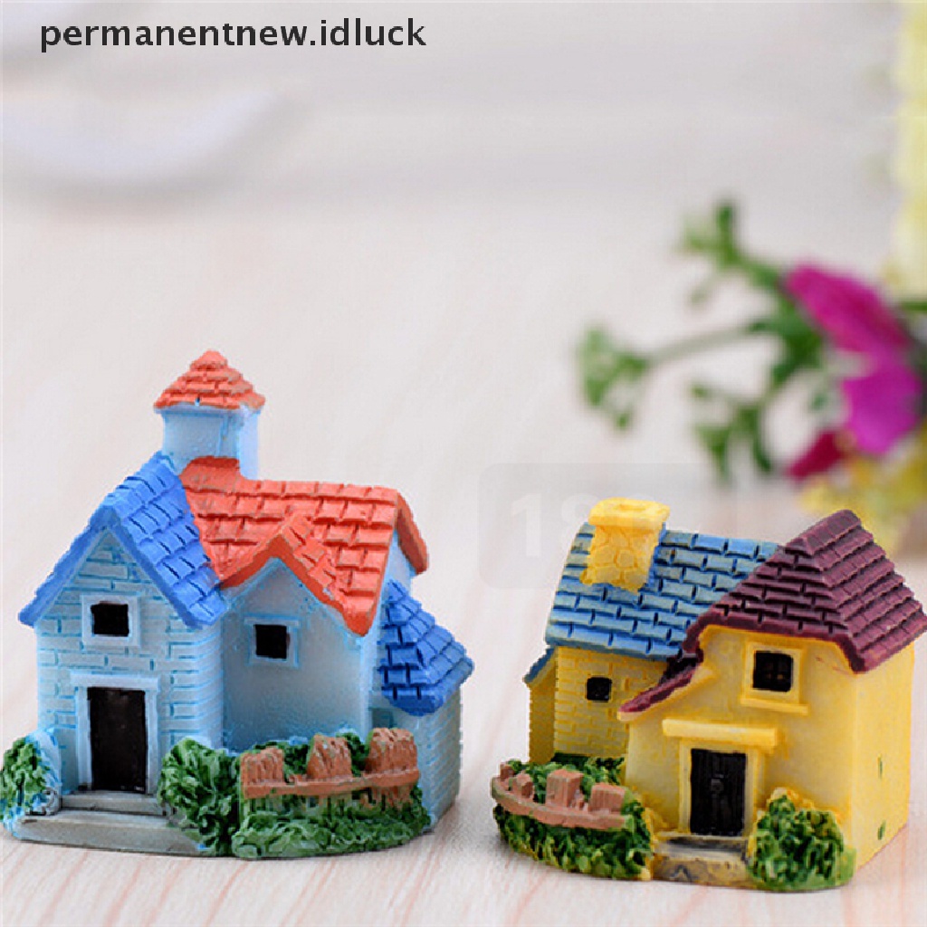 Miniatur Rumah Bahan Resin Untuk Dekorasi Taman