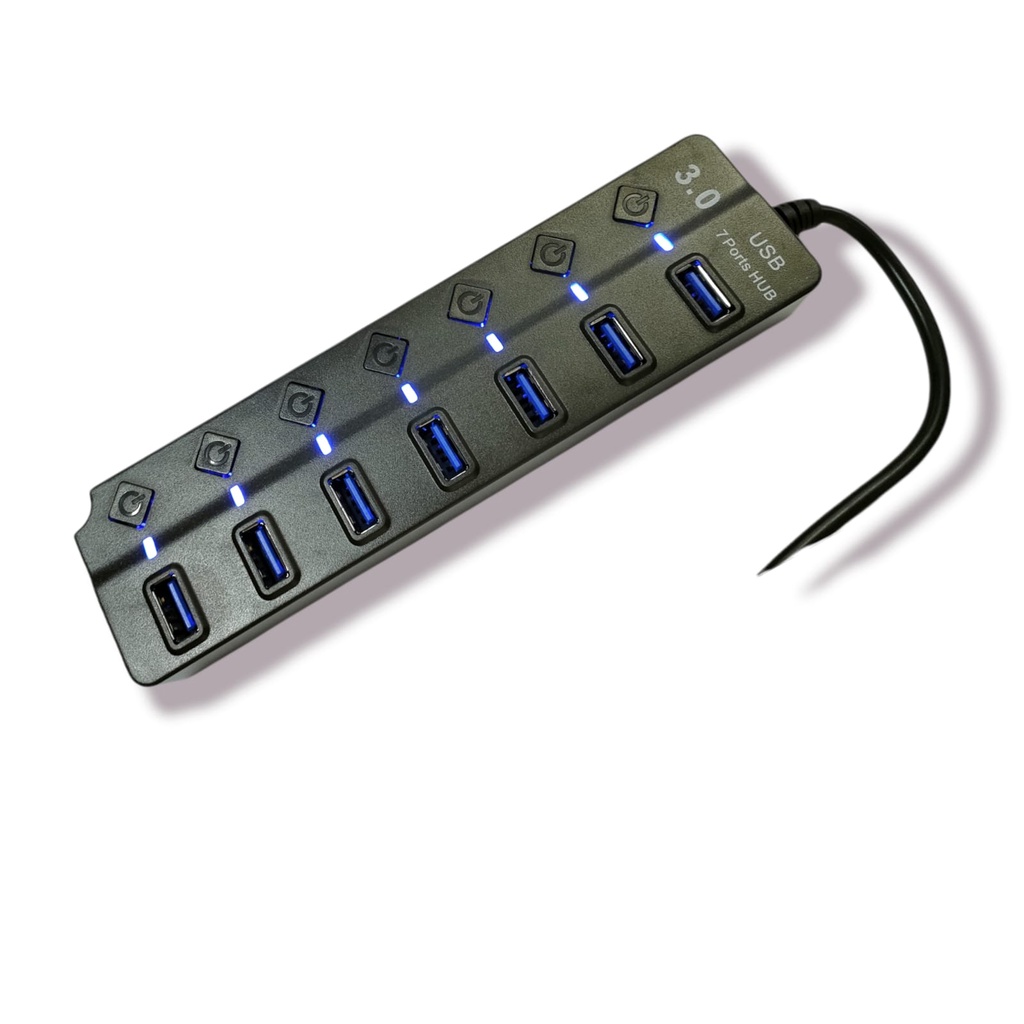 Hub USB 3.0 7 Port 7 Switch tambahan usb 7 lubang