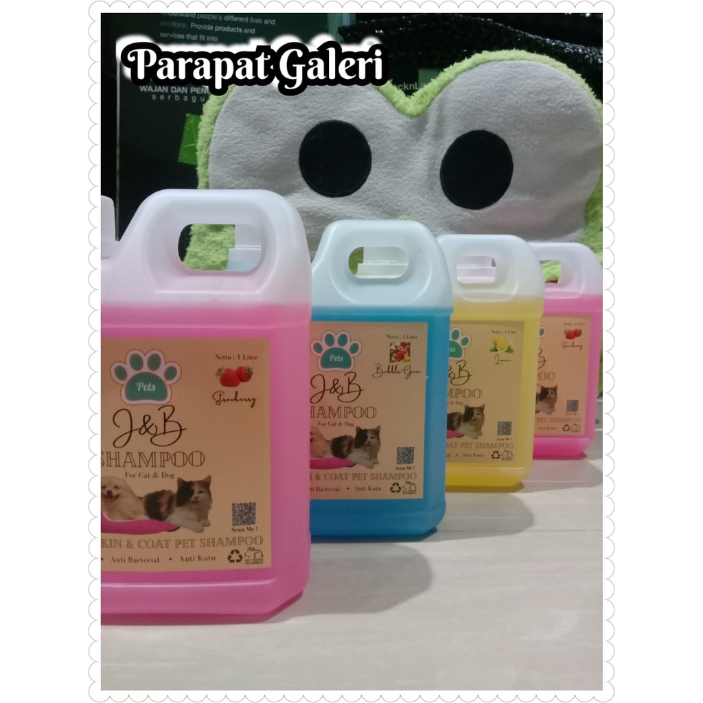 Shampo Jamur &amp; Kutu J&amp;B Pets Shampo 1 Liter Anti Bacterial untuk Kucing / Anjing