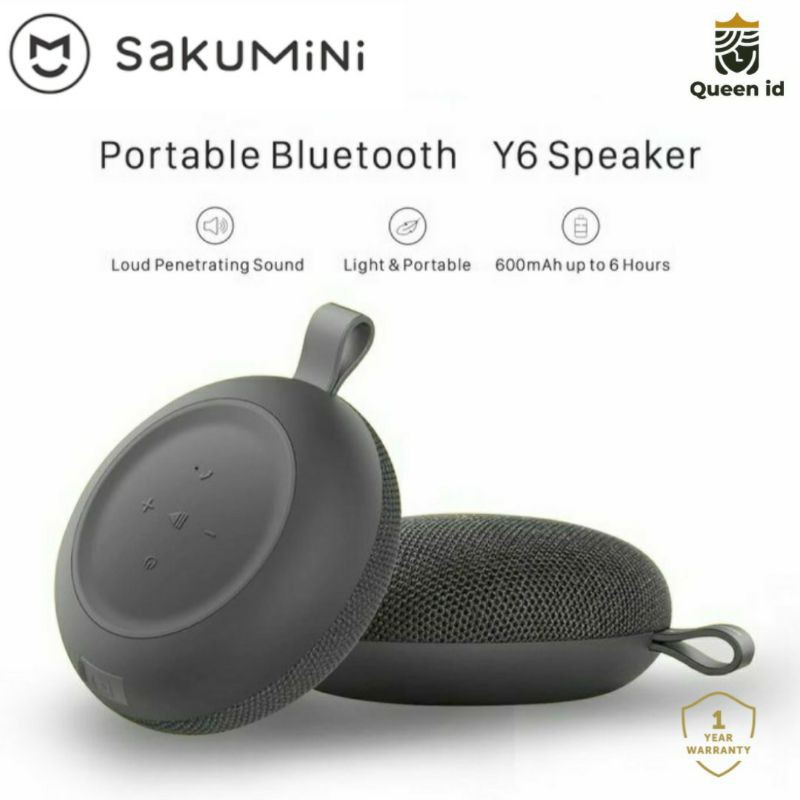 SAKUMiNi Y6 Bluetooth Speaker By KIIP / Wireless Speaker Bluetooth Round Baseus kiip-1