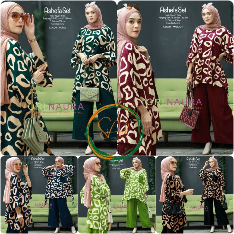 Ori Naura Setelan / One Set Ori Naura Set wanita / Ashefa Set / Tye Die Set /Set Rayon Wanita