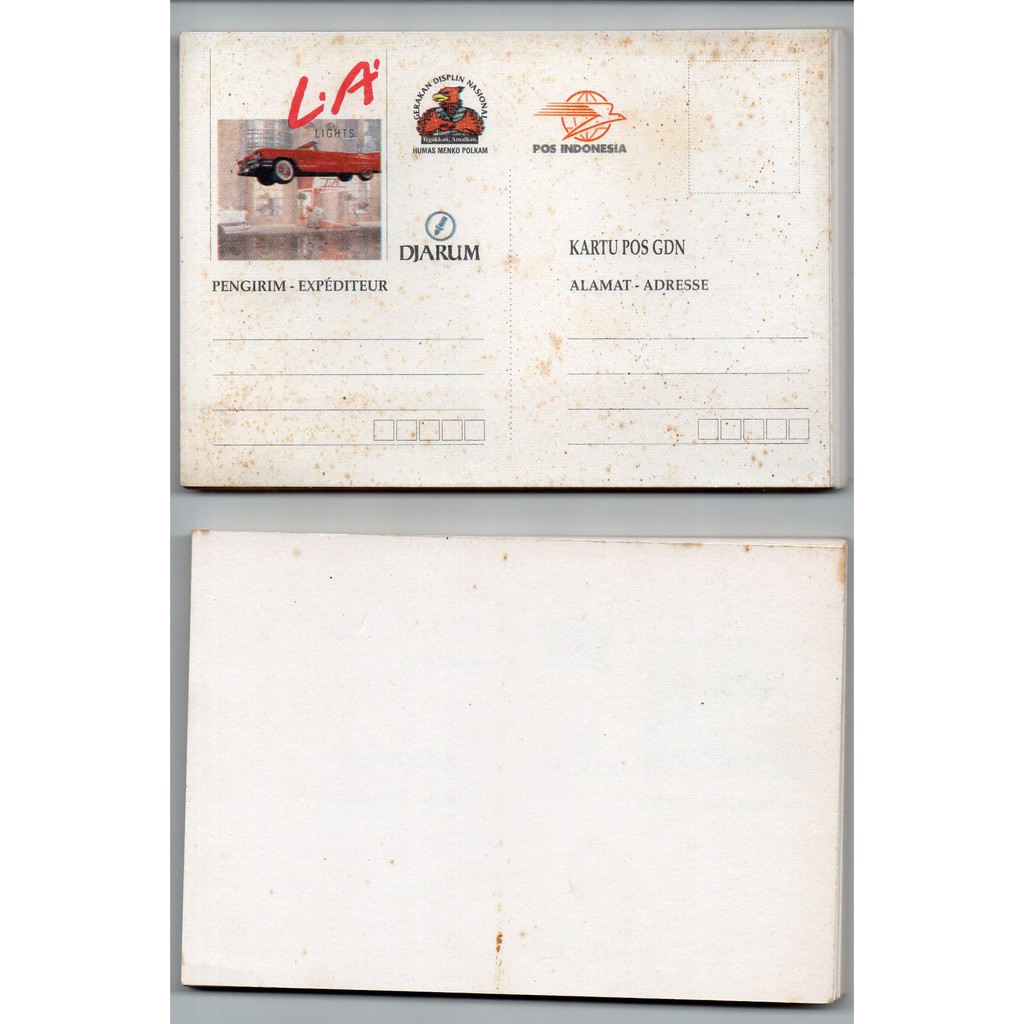 

BL3607 Per 1 Lembar Kartu Pos Indonesia Edisi Djarum LA MNH Ready