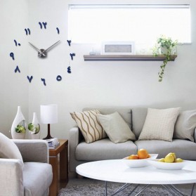 (MAINANKYU) Jam Dinding DIY Giant Wall Clock Quartz Creative Design - S031 - BLACK