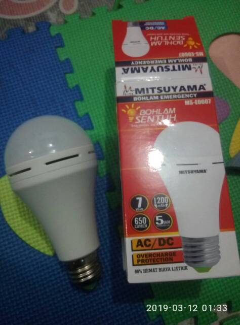 lampu.emergency / bohlam sentuh mitsuyama 7 watt