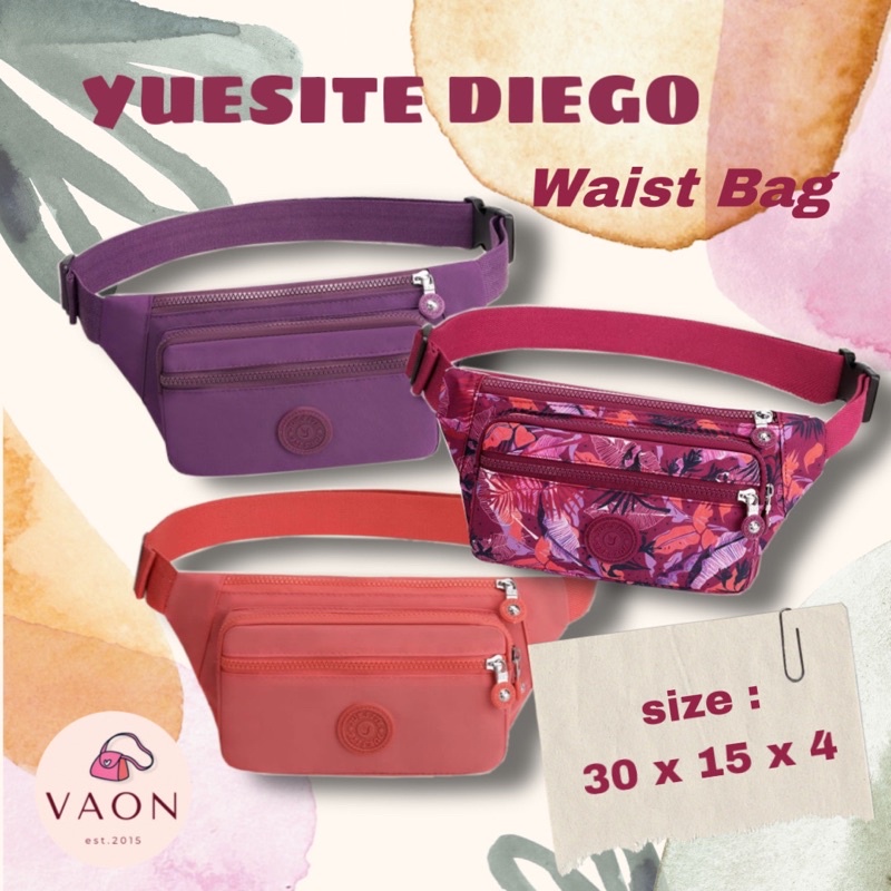 Yuesite Diego CL & Motif Waist Bag Wanita Pria Bum Bag