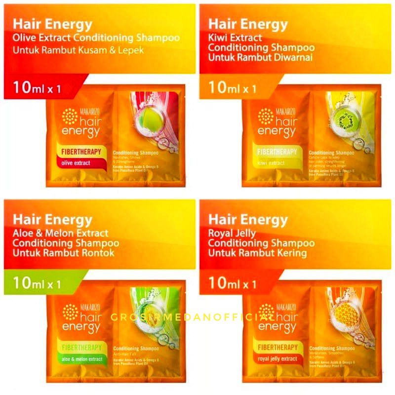 MAKARIZO SHAMPOO SACHET - HAIR ENERGY FIBERTHERAPY CONDITIONING SHAMPO