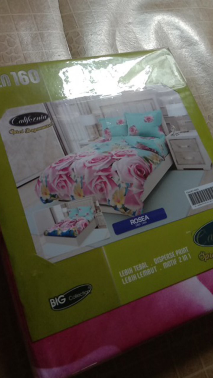 Hs Sprei Fitted 160/180 California (puspha,jane,elba,vinca,misha,rosea,roswell,alena)