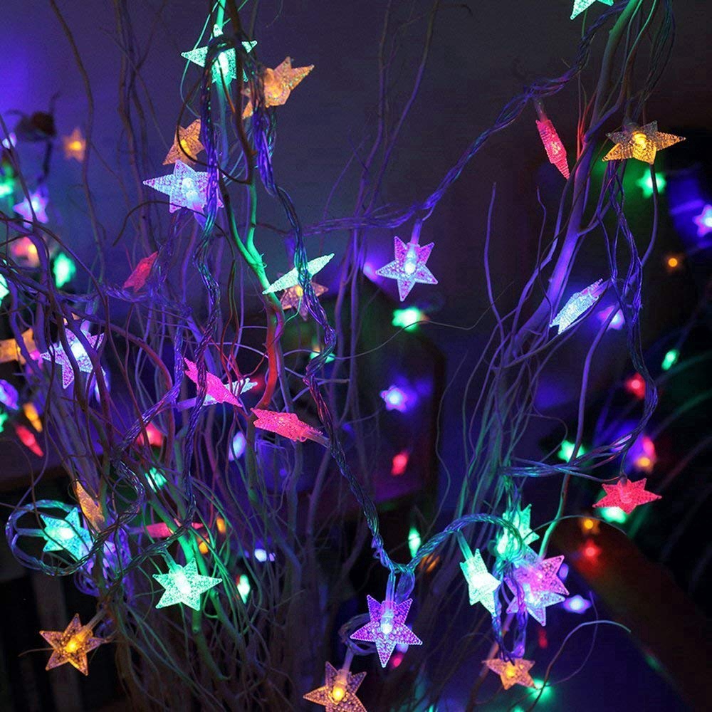 Penjualan Panas/10 /20/40LED LED Snowflake Light String Natal Peri Festoon Baterai/USB Outdoor Garden Garland Indoor Ruang Tamu Dekorasi Tahun Baru