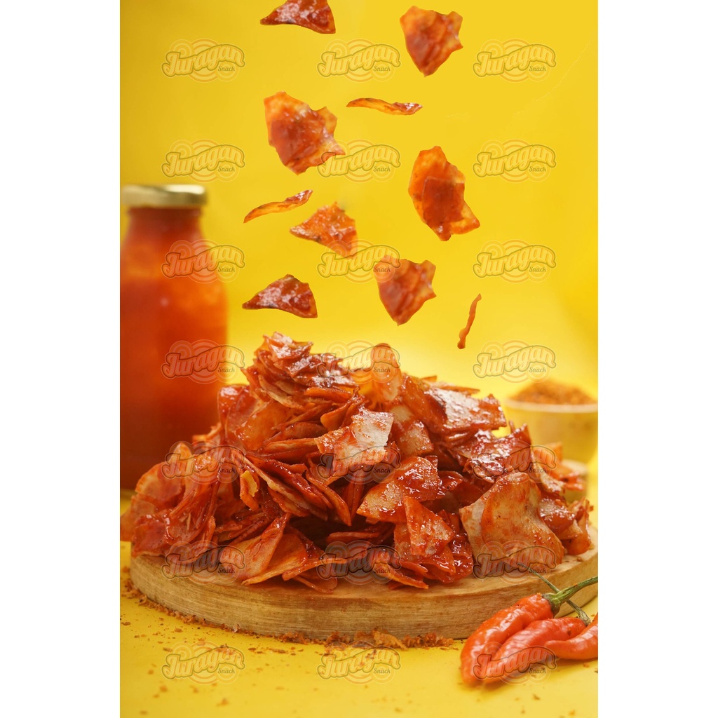 KERIPIK SINGKONG BALADO PEDAS SAOS SAUS PADANG 250 gram snack kiloan makanan ringan jajanan cemilan camilan pedas manis asin gurih sanjay murah