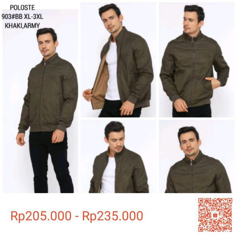 Jaket pria import kanvas bisa dipakai luar dalam / model kekinian