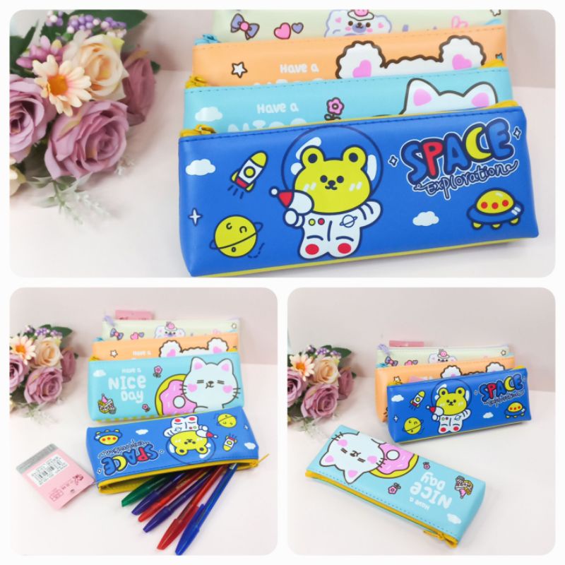 Tempat Pensil Import Bergambar Lucu Kotak Pensil Import