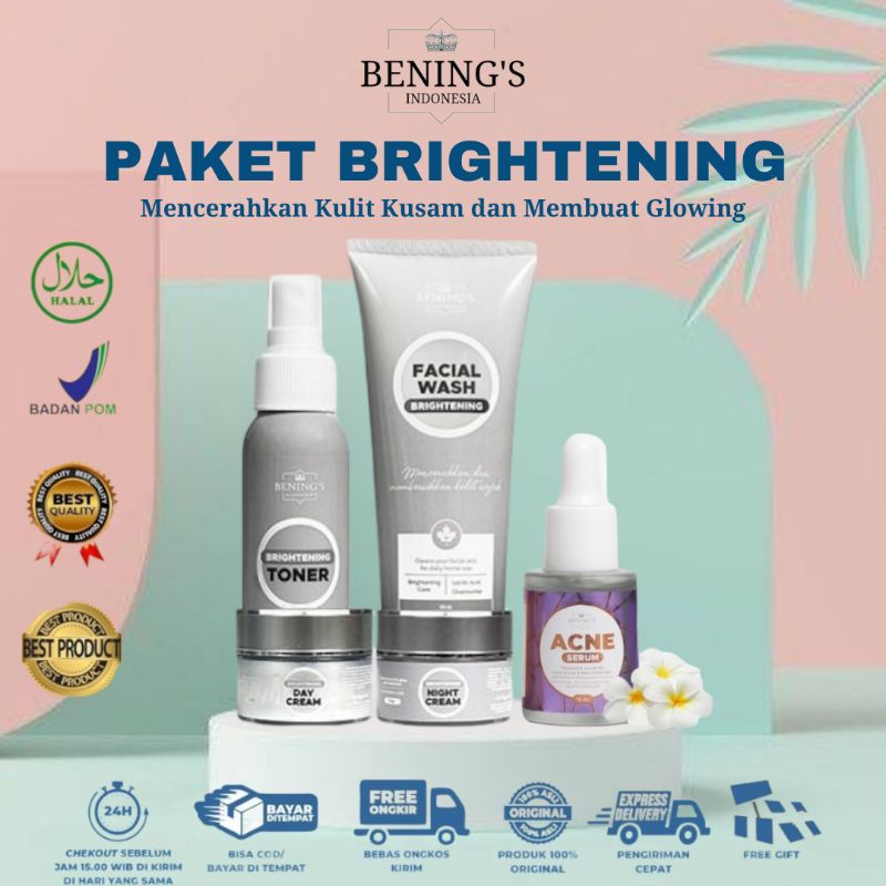 BENINGS SKINCARE DR OKY PRATAMA PAKET BRIGHTENING DENGAN SERUM | BENING SKINCARE | BENING CLINIC | BENINGS CLINIC-1