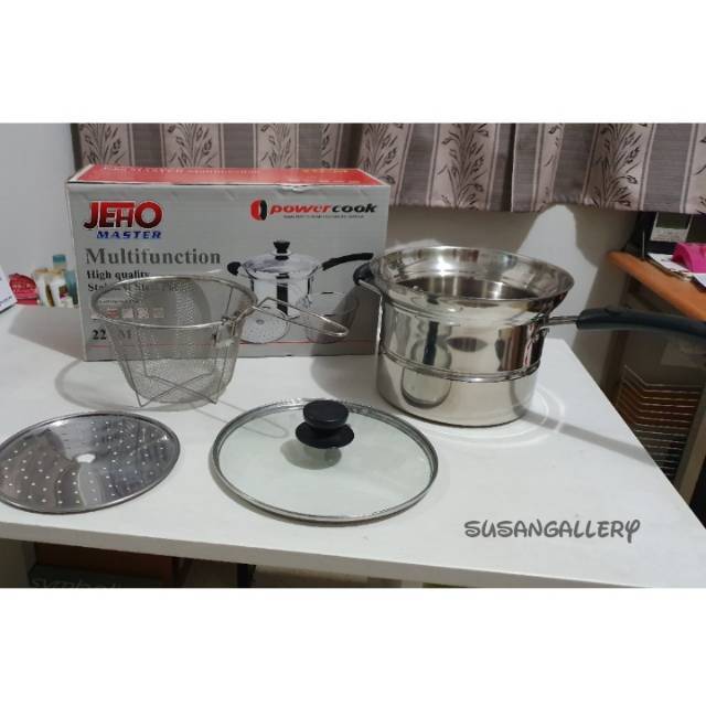 Jeho Panci Fryer And Steamer Stainless Steel / Multi Pot 22 cm