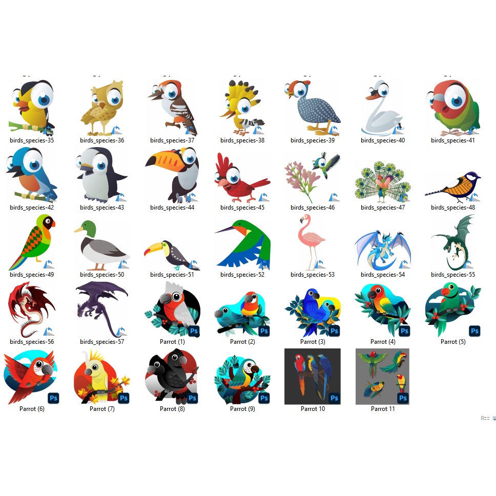 70+ Birds Exclusive Collection Vector Set - Coreldraw