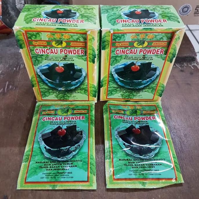 

1 Box Isi 10 Sachet Cincau Powder / Grass Jelly Powder Cap Bunga '