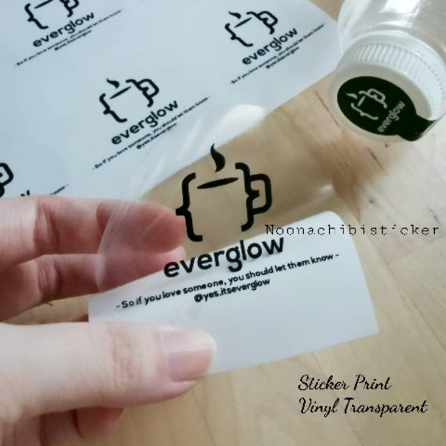 

Vinyl transparent printed sticker