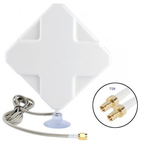 Antena Penguat Sinyal Modem 4G soket Dual TS9 Connector