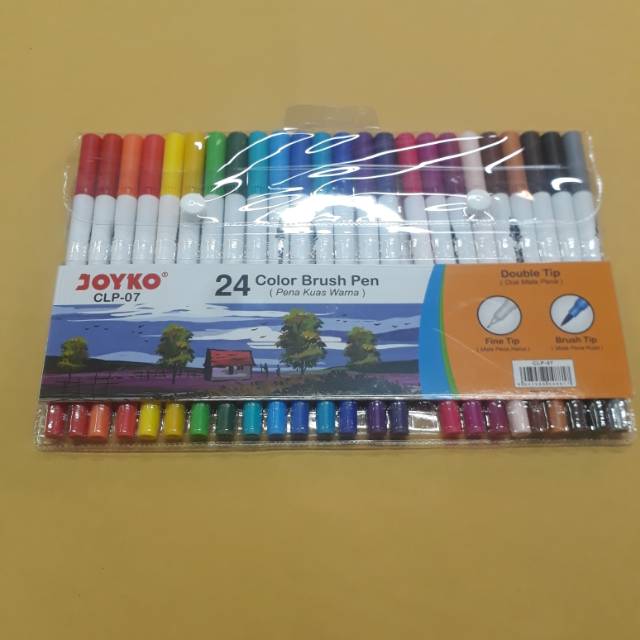 

Joyko Brush Pen 24 Spidol Warna Marker Calligraphy