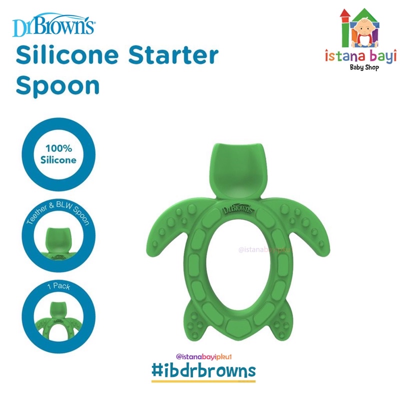 Dr.Brown's Silicone Starter Spoon/Sendok Makan bayi TF013