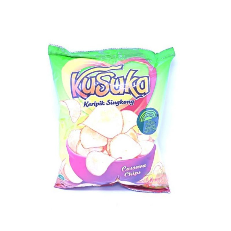 

KUSUKA KERIPIK SINGKONG RASA JAGUNG AMERIKA SWEET CORN 180GR