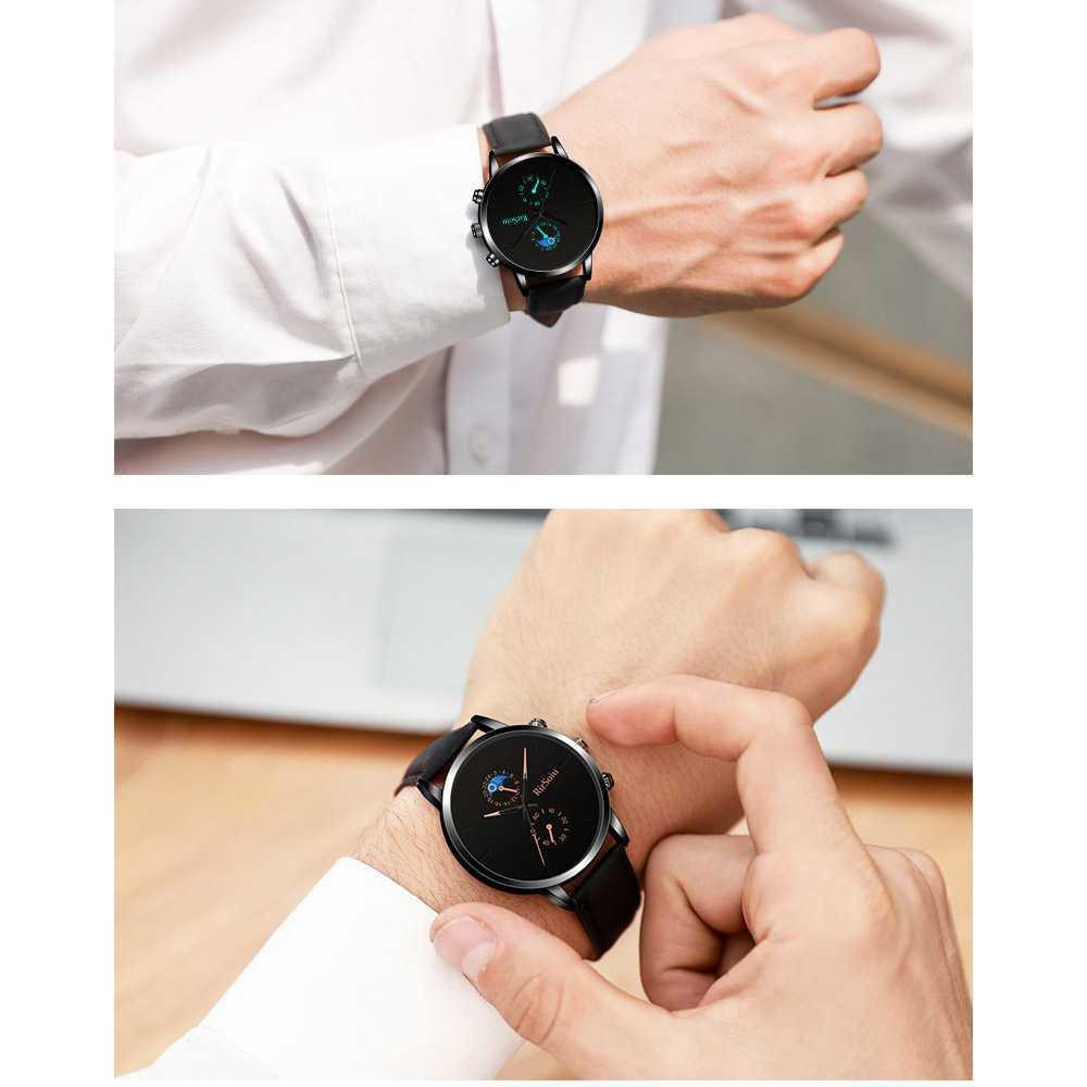 RirSoiu Jam Tangan Analog Pria - RS0022 [Hitam]