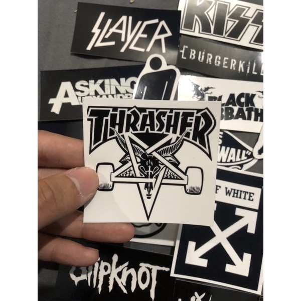 sticker pack stiker metal band barat indo satu set untuk tempel di gitar helm motor laptop hp koper kulkas dll