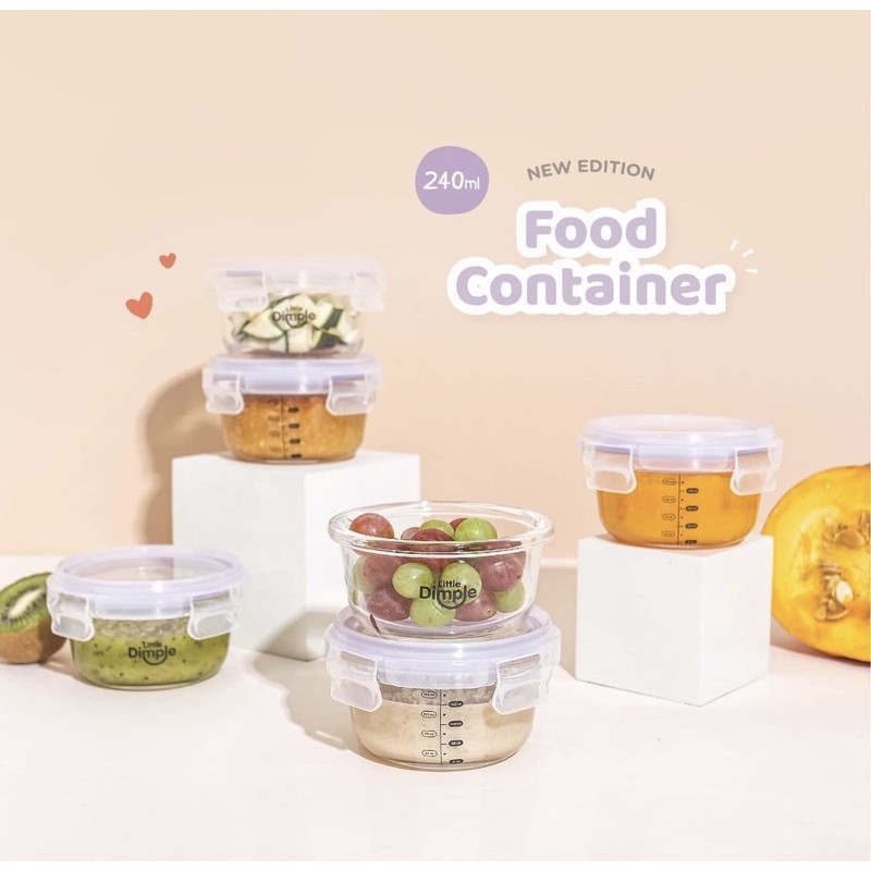 Little Dimple Mini Food Container Baby Food Container 130ml 160ml 240ml