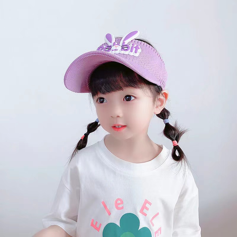 (Hello Girl)MZ12 TOPI ANAK RAJUT VISOR PANTAI SUNSHADE MOTIF KARTUN ANTI UV LUCU ANAK LAKI PEREMPUAN IMPORT