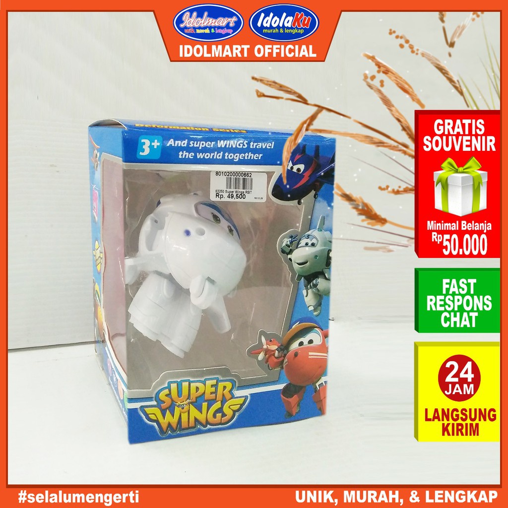 IDOLAKU Mainan Robot Super wings 1 pcs sni / Mainan sni /  mainan robot robotan 83250