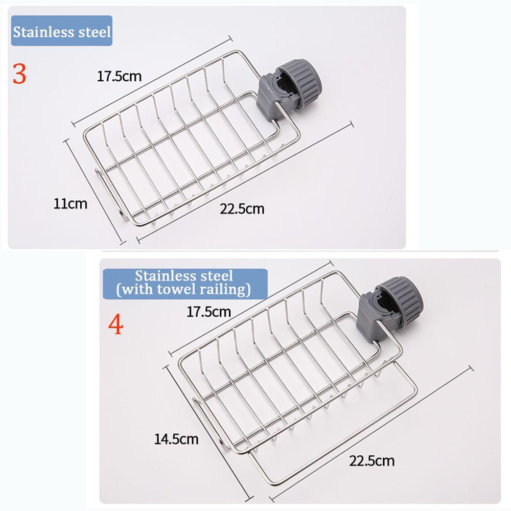 Solighter Rak Tiris Dapur Piring Stainless Steel Kran Wastafel Rak