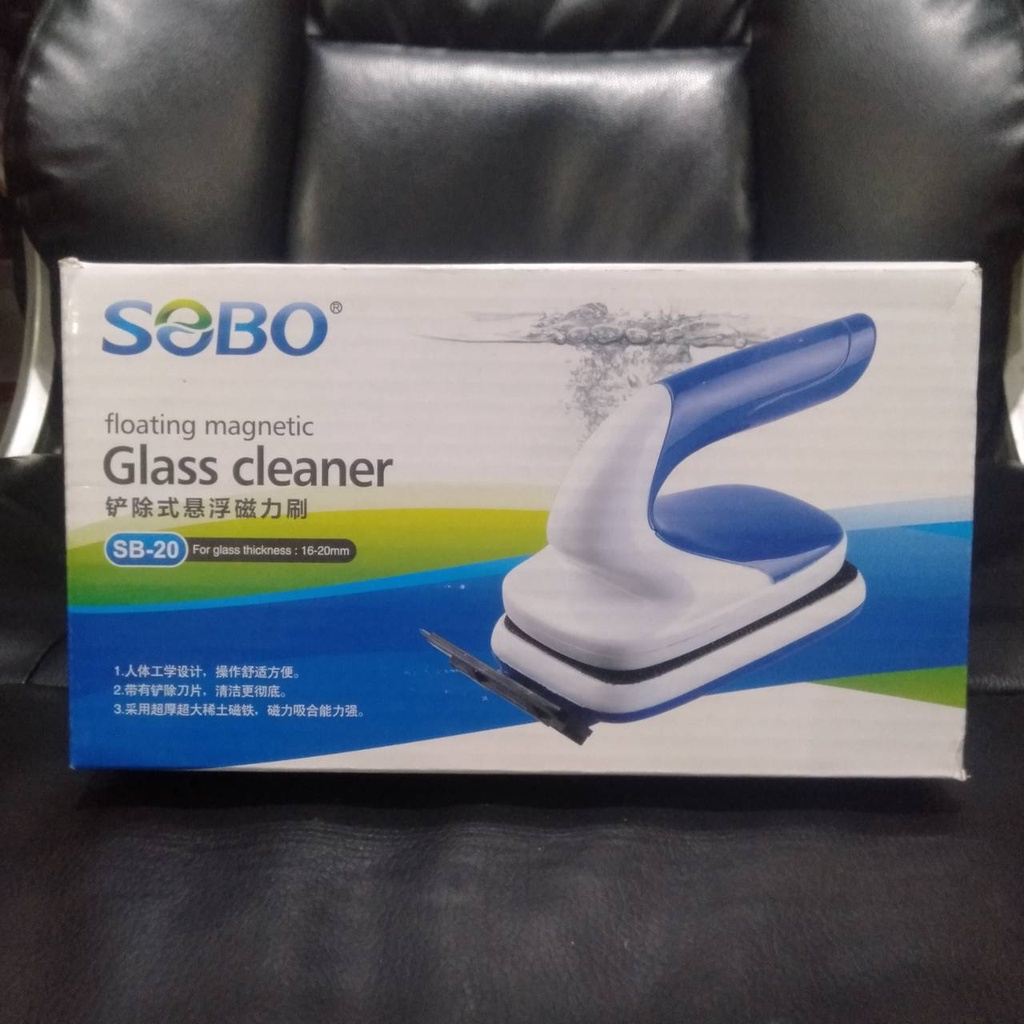 SB20 SOBO FLOATING MAGNETIC GLASS CLEANER SB 20 PEMBERSIH KACA AQUARIUM